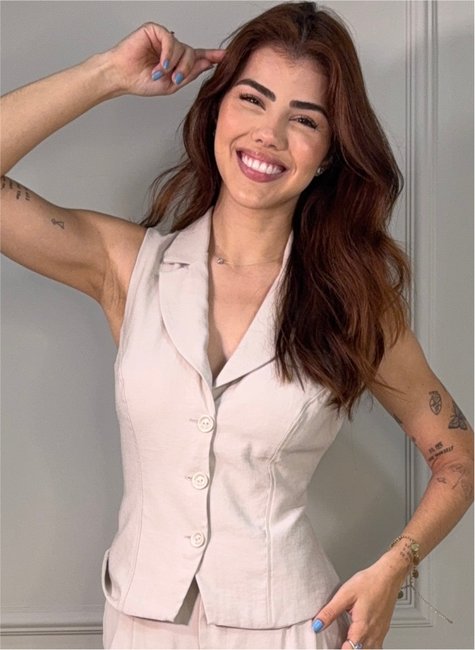 colete classico com amarracao