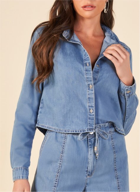 camisa denim moderna