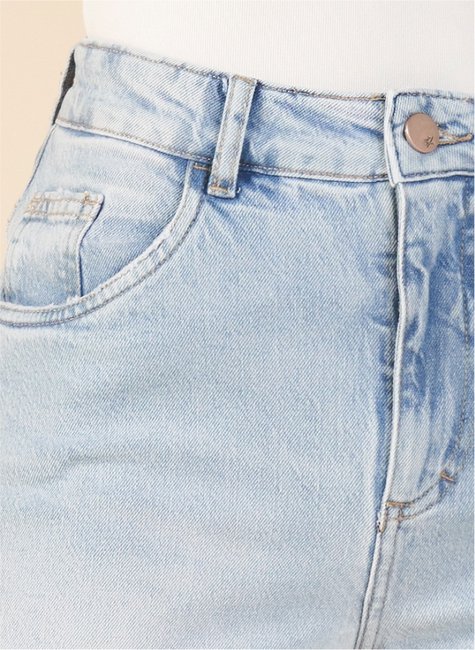 short jeans alongado com elastano 1