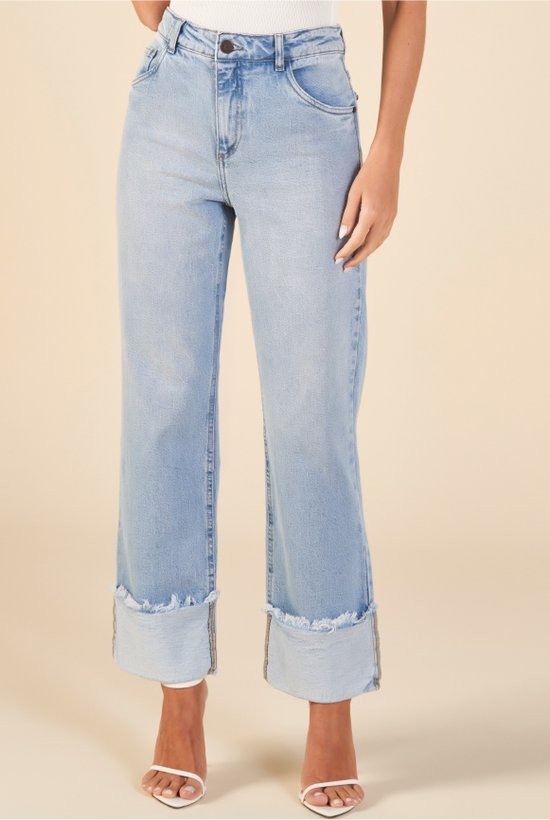 calca jeans pantalona elegancia denim