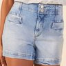 short alfaiatado jeans com botoes 1