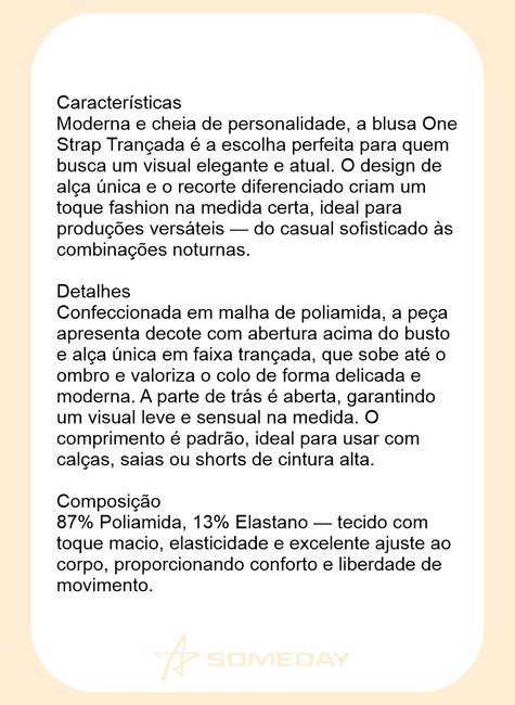 blusa alca unica em poliamida