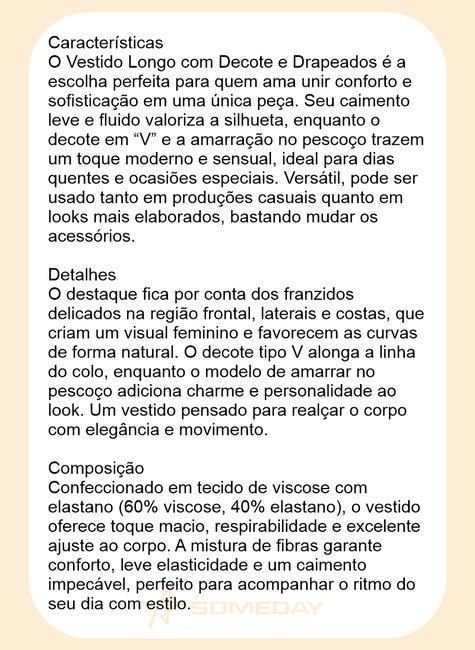 vestido longo com decote