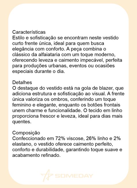 vestido frente unica classic