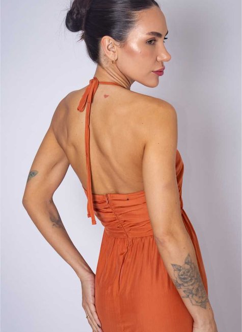 vestido longo com decote 5