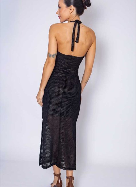 vestido midi frente unica com brilho 6