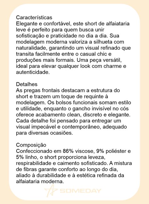 short alfaiataria moderno