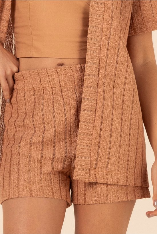 short leve trama aberta com forro