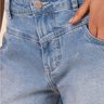 short jeans claro com cintura alta e detalhe frontal 1