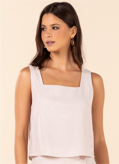 blusa listra minimalista em linho 2