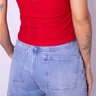 short jeans claro com cintura alta e detalhe frontal 6