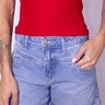 short jeans claro com cintura alta e detalhe frontal 3